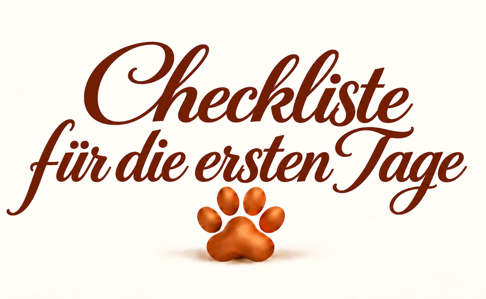 Checkliste für die ersten Tage