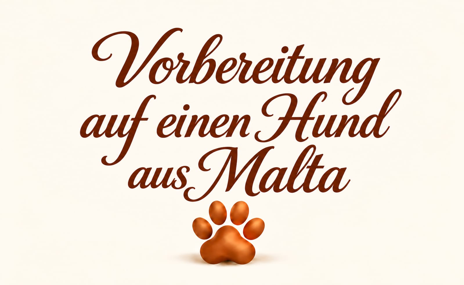 Vorbereitung auf einen Hund aus Malta
